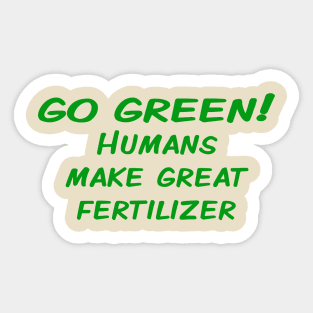 GO GREEN! Sticker